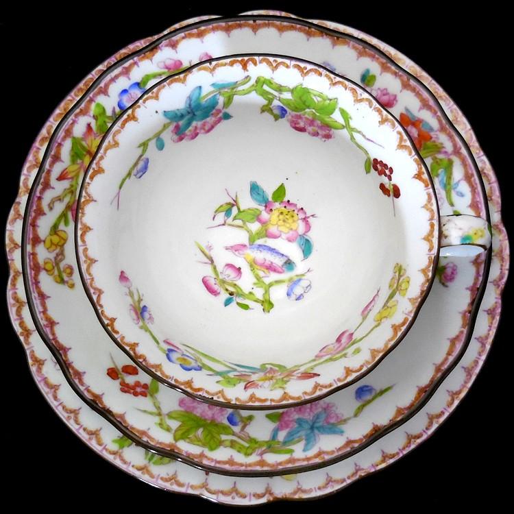 MINTON（ミントン） 送料無料 アンティーク 19世紀末 手描き ティー