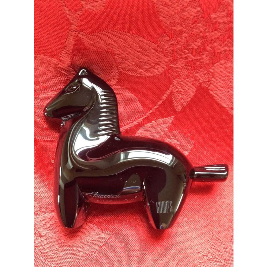 バカラ（Baccarat） トロイの木馬 ブラックのクリスタル フィギュリン