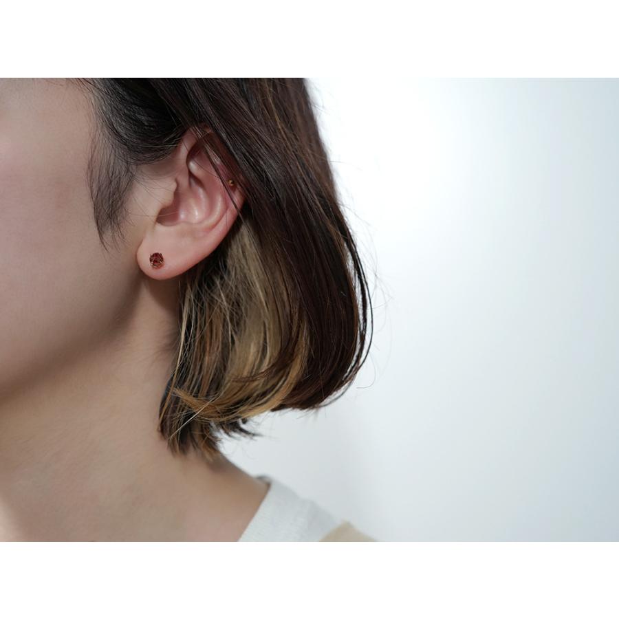 ピアス 18K ガーネット 18金ピアス アルマンディン ガーネットピアス