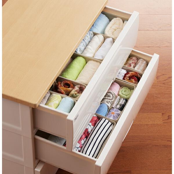 Fits 天馬 仕切りケース ファブリック せいとんボックス S（幅9×奥行33