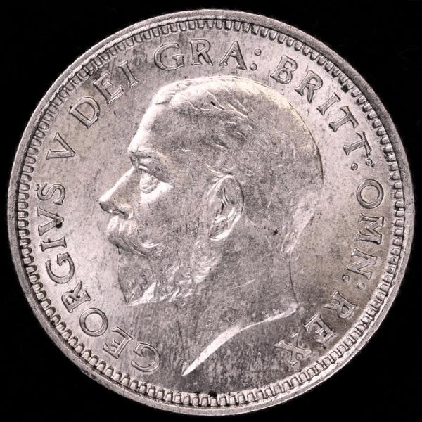 イギリス ジョージ5世 1926年 6ペンス銀貨 : エルズコレクション