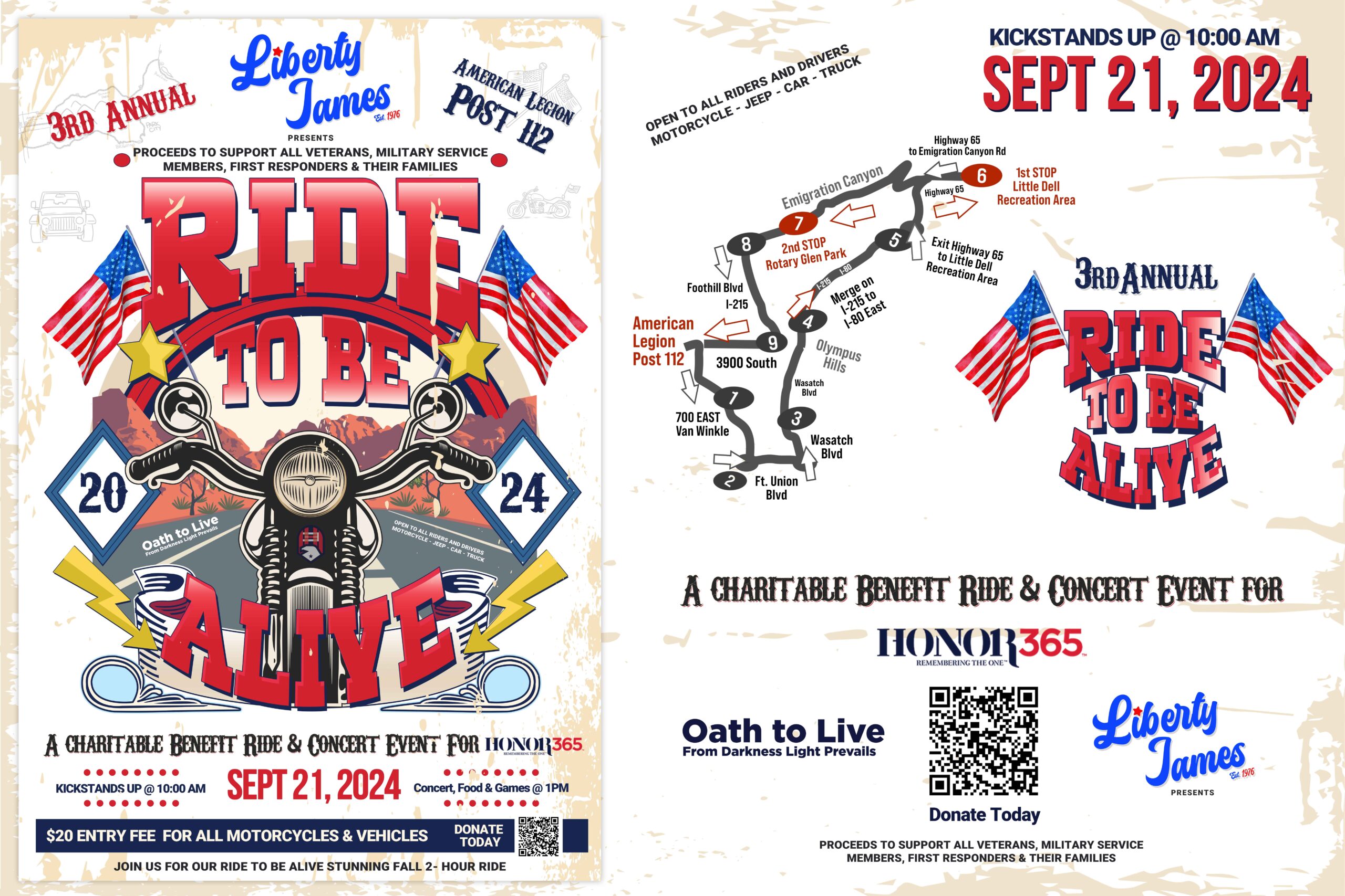3rd Annual Ride To Be Alive - Liberty James