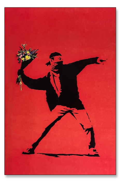 The World of Banksy Flower Thrower Red（バンクシー） ポスター販売