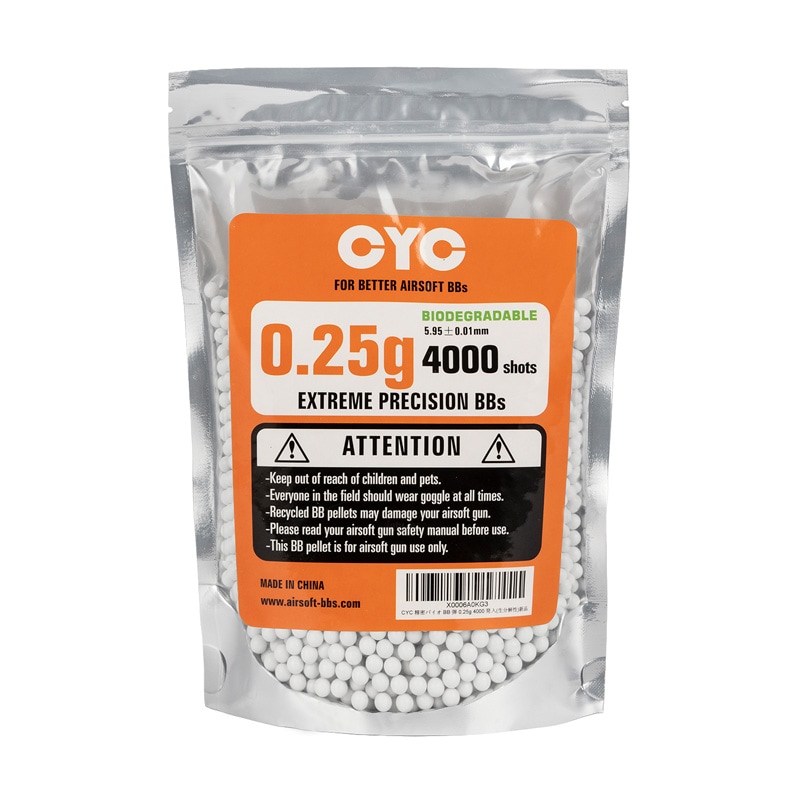 CYC精密バイオBB弾 0.25g 4000発入(生分解性) | 消耗品,BB弾