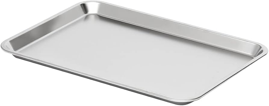 Amazon｜バット ステンレス 板厚0.8mm 業務用 (8枚取サイズ) 浅型 18-8