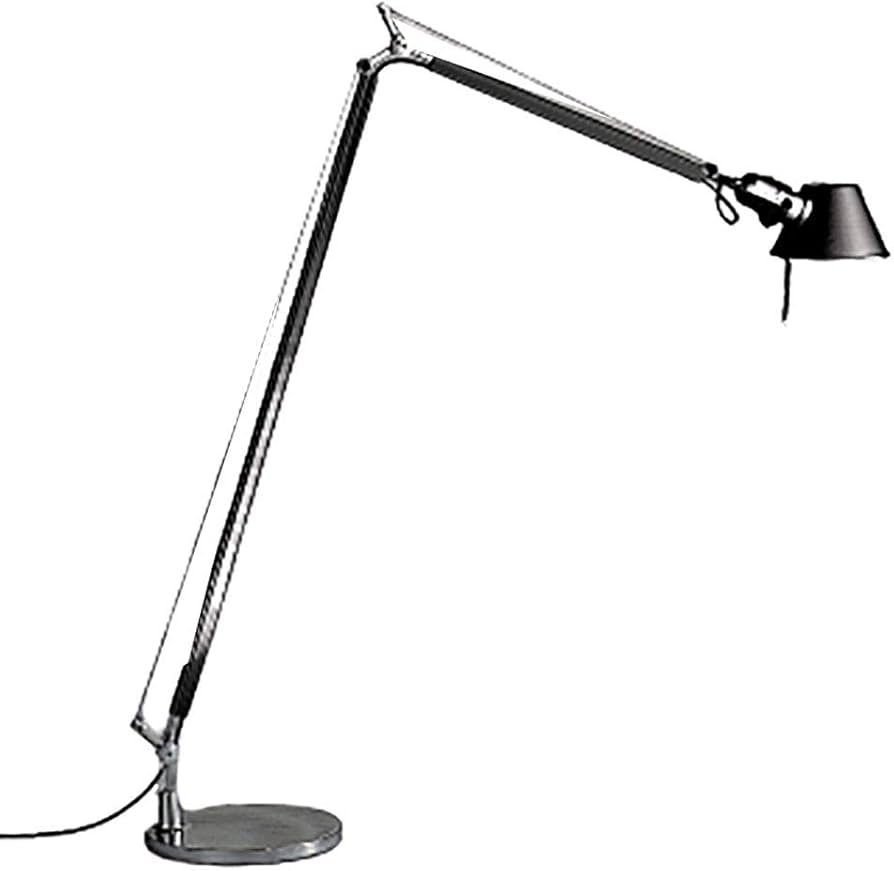 Artemide Tolomeo Reading 100W E26 Black Floor Lamp with Aluminum
