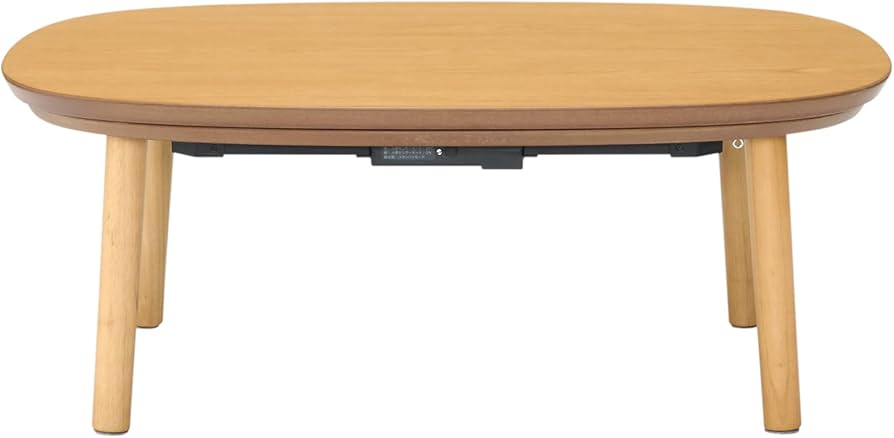Amazon | 無印良品 楕円こたつ ナチュラル 小 幅97×奥行72×高さ37cm MJ
