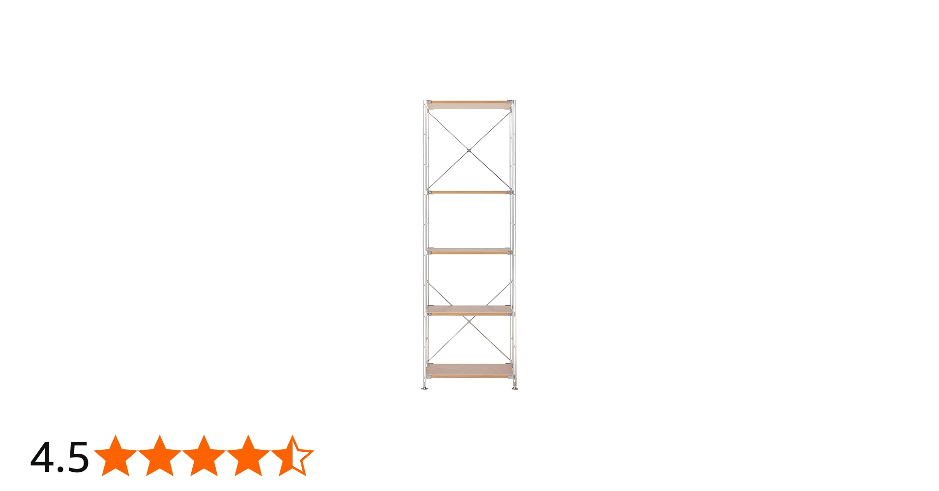 Amazon｜無印良品 ステンレスユニットシェルフ オーク材棚セット 大 幅