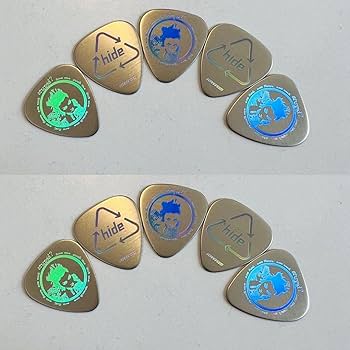 Amazon.co.jp: hide ピック10枚セット シルバー 穴無 穴なし X JAPAN