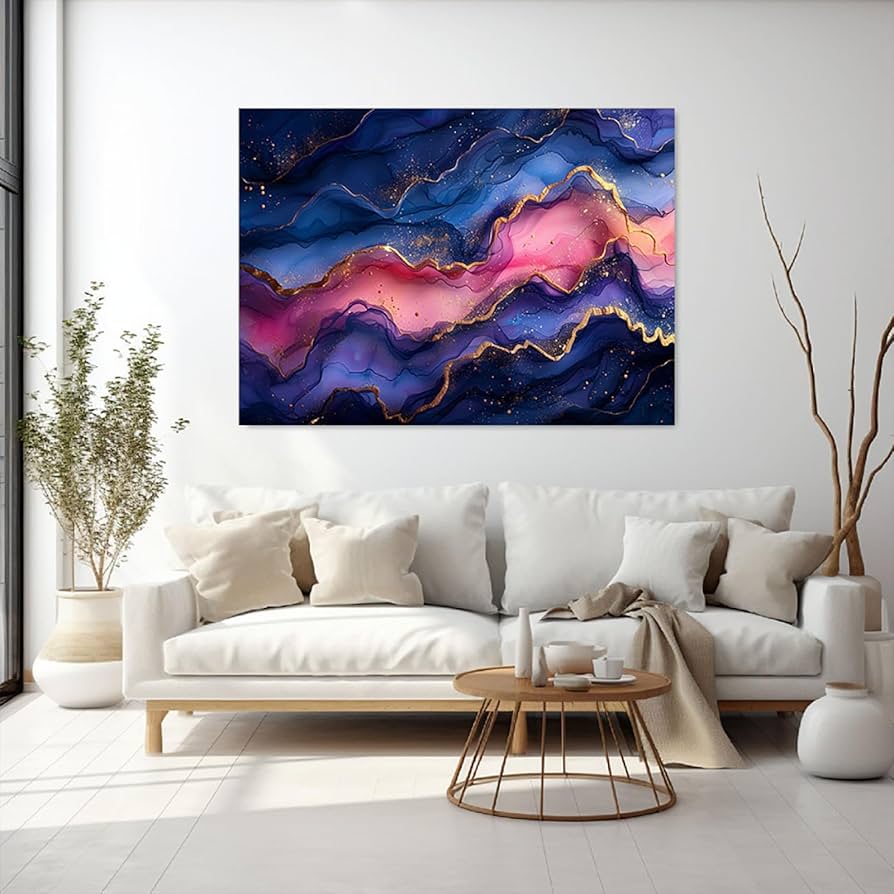 Amazon.co.jp: SHYAMIC アートパネル 抽象 飾り絵画, 流動的な抽象芸術