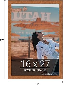 Amazon.com - wallsthatspeak 16x27 Light Walnut Rustic Pine Picture