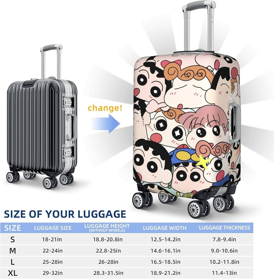 Amazon.co.jp: スーツケースカバー クレヨンしんちゃん トランクカバー