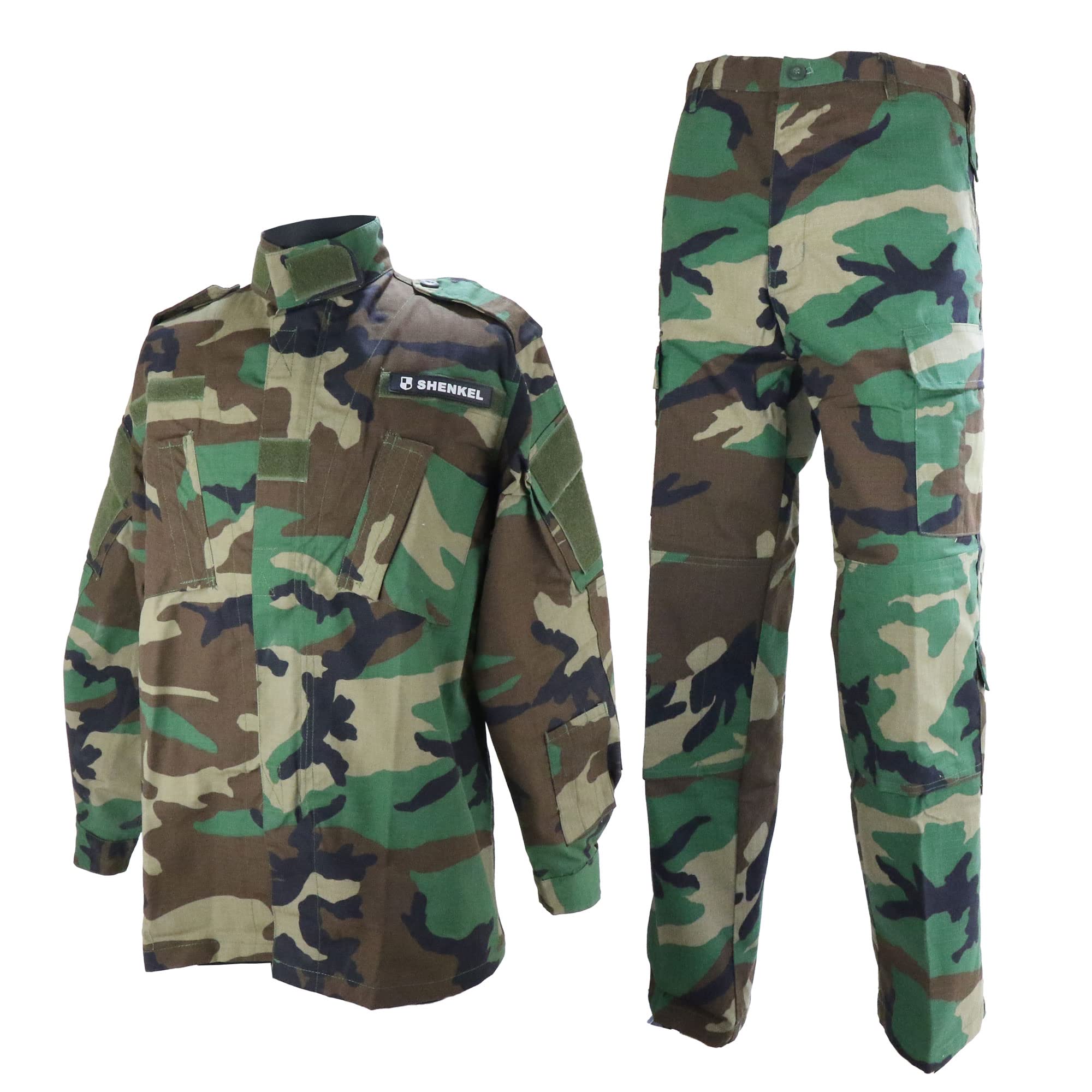 Amazon | SHENKEL 迷彩服上下セット ウッドランド L bdu-wl02-L | 戦闘