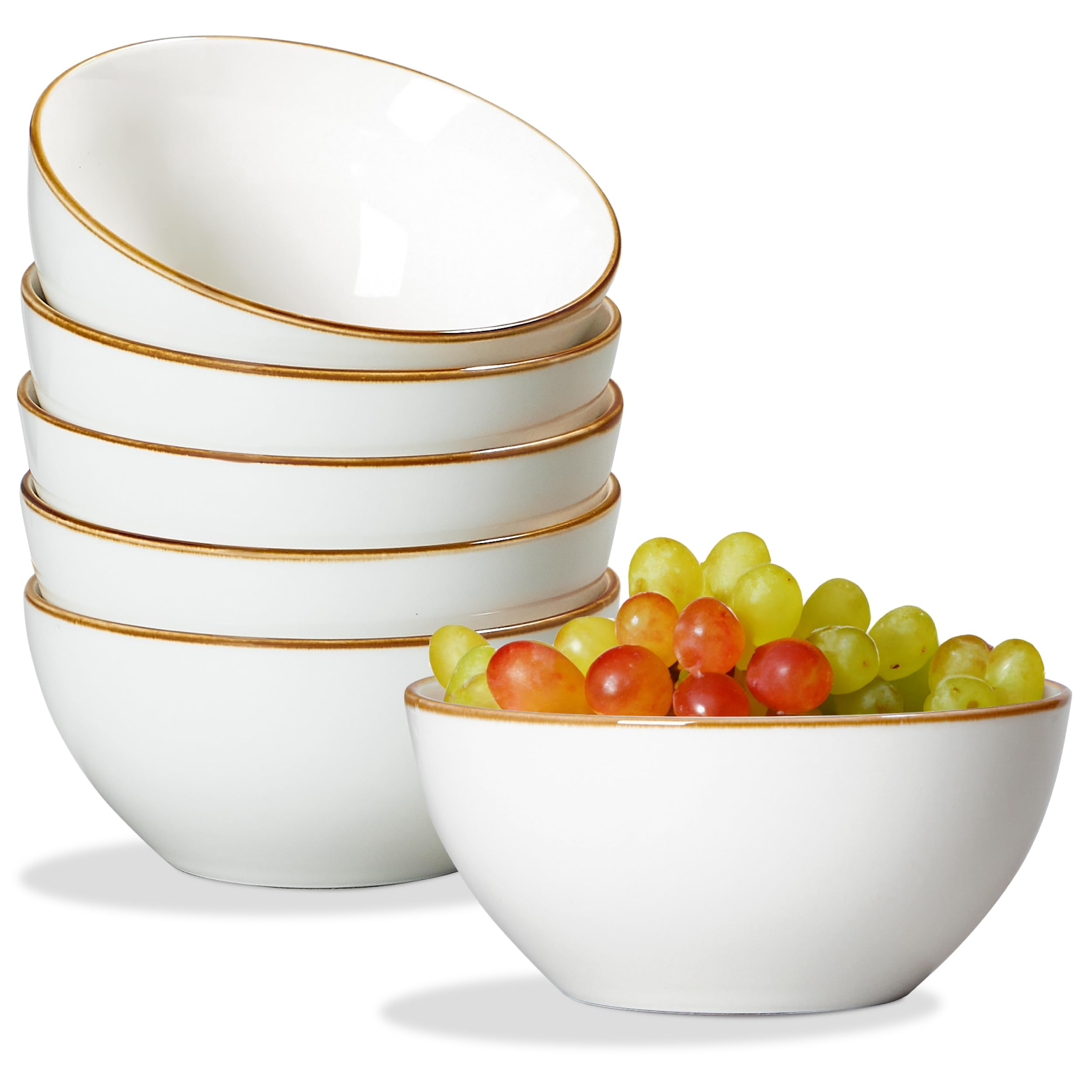 Amazon.com: ONEMORE Ceramic Bowl Set of 6, 24 oz Soup Bowl Cereal