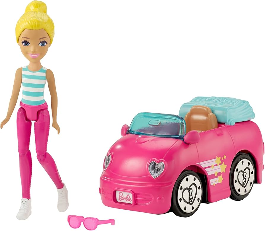 Amazon.co.jp: Barbie On The Go Pink Car and Doll : おもちゃ