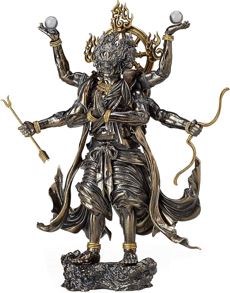 Amazon.co.jp: タケヤ式自在置物 阿修羅 黒銅版 全高約145mm PVC&ABS製