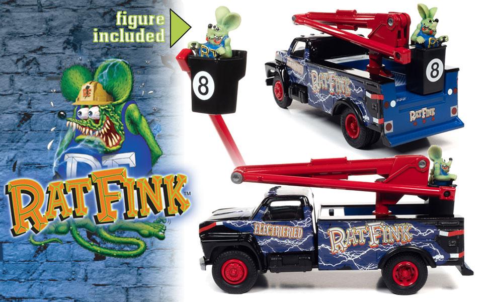 Amazon.com: Auto World Rat Fink 1990 Ford Utility Bucket Truck 1