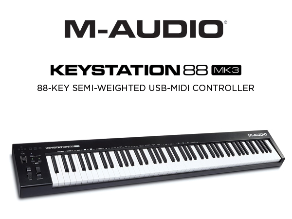 Amazon.com: M-AUDIO Keystation 88 MK3 88 Key Semi Weighted MIDI