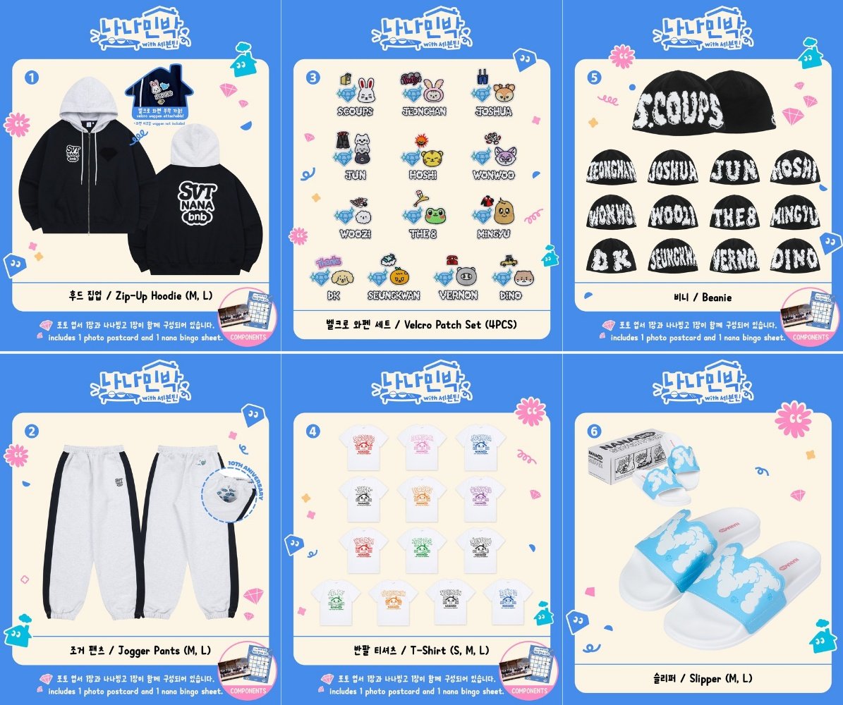 nanabnb M SEVENTEEN ジップアップフーディー セブチ ナナ民泊