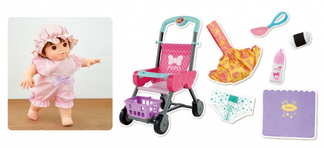 新製品】クリスマスギフトの定番！ぽぽちゃんとベビーカーのセットが
