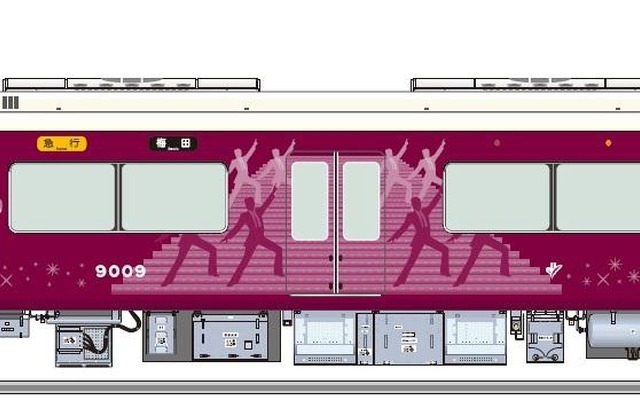 阪急、宝塚歌劇100周年記念のラッピング列車運行 | レスポンス