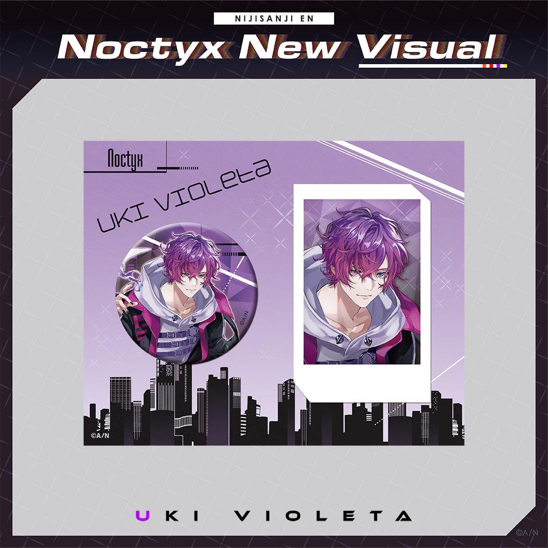 Noctyx New Visual】缶バッジ＆チェキ風カードセット｜にじさんじ