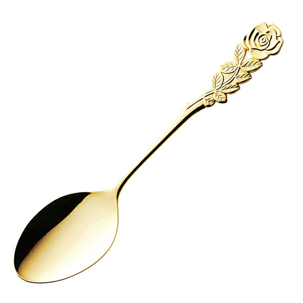 楽天市場】ローズカトラリー ゴールド ティースプーン (005017) 13cm