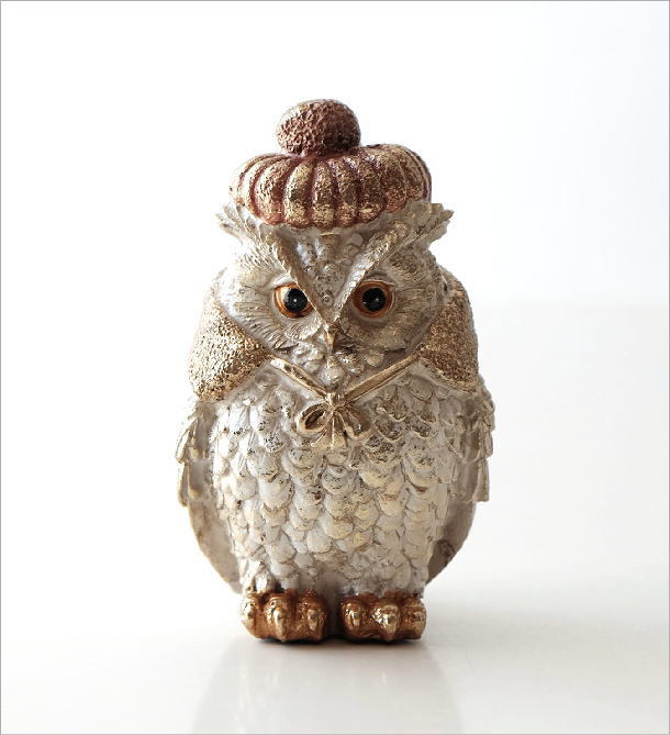 フクロウ ふくろう 置物 置き物 おしゃれ 玄関 オブジェ 梟 雑貨