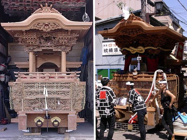 ほっと一息、彫刻比較（堺町の現地車と先代地車編） | 板原村の