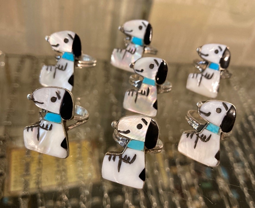 ズニ族キャラクターインレイジュエリーShannell Comosona【スヌーピー