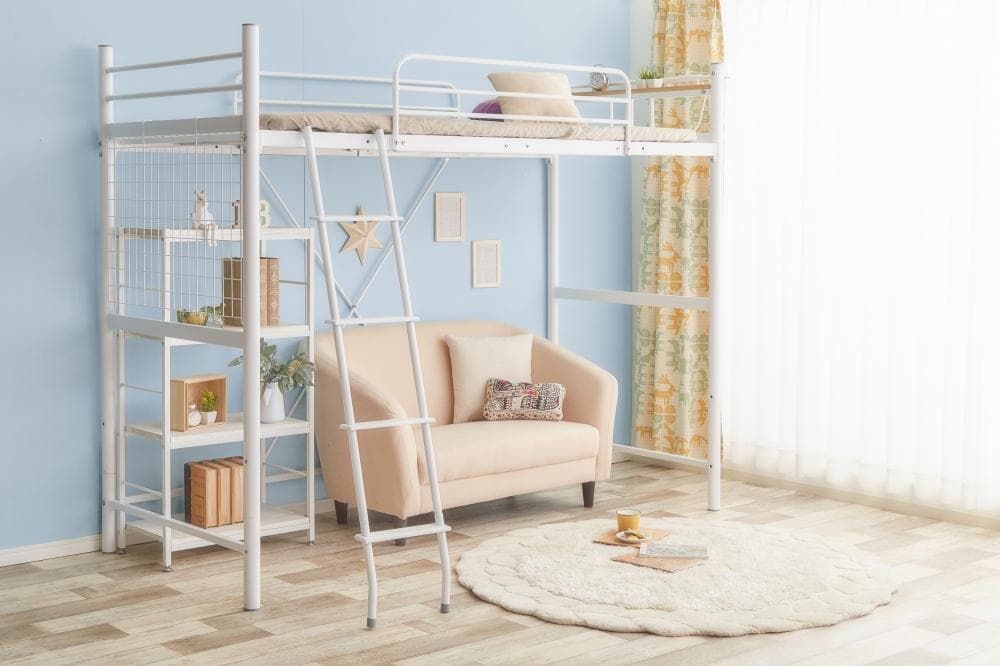 《新品・送料無料》【シングル】 Pionnier ロフトパイプベッド