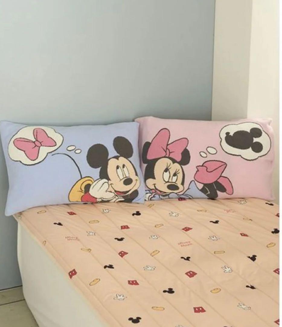 新品ジェラートピケ Mickey&Minnie ジャガードピローケース　枕カバー ジェラートピケ スリープ ディズニー Mickey&Minnie ジャガードピロー
