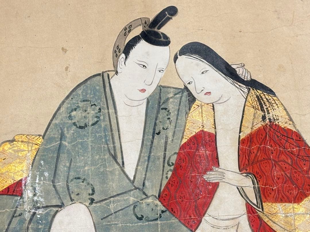 「慶長期風俗画」江戸時代初期〜中期頃筆極彩色春画巻 12図1巻|艶本 浮世絵和本 彩色江戸時代後期筆 春画巻」1巻|艶本 わじるし 巻物 和本 浮世絵