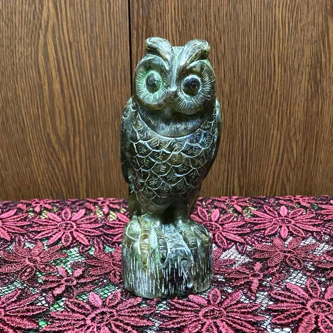 天然ラブラドライト　フクロウ置物　573g オーロラ有り　一点物 天然石 ふくろう 置物 オブジェ」の人気商品一覧 | 安い商品を通販