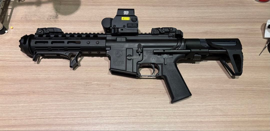 レギウス風（ファントムトリガー）東京マルイMWS ガスブロ　ショートカスタム 東京マルイ ガスブロ 89式のハンドガード周りをカスタム、ショート