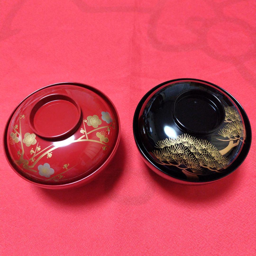 未使用　京漆器　象彦　久美椀 椀 2個セット 赤黒 日月 白檀睦美椀 二客セット – 象彦 公式オンラインショップ