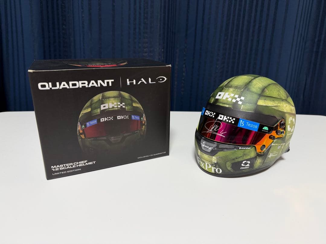 F1 ランド・ノリス 選手 直筆サイン入り1/2ヘルメット L.ノリス直筆サイン入 2023 1/2ヘルメット F1グッズ・ミニカーの専門