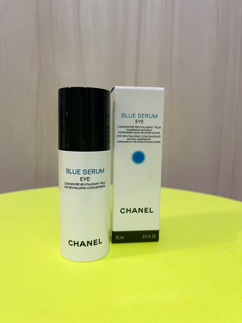 【未使用品】CHANEL シャネル BLUE SERUM ブルー セラム アイ 試してみた】ブルー セラム アイ CHANELの効果・肌質別の口コミ