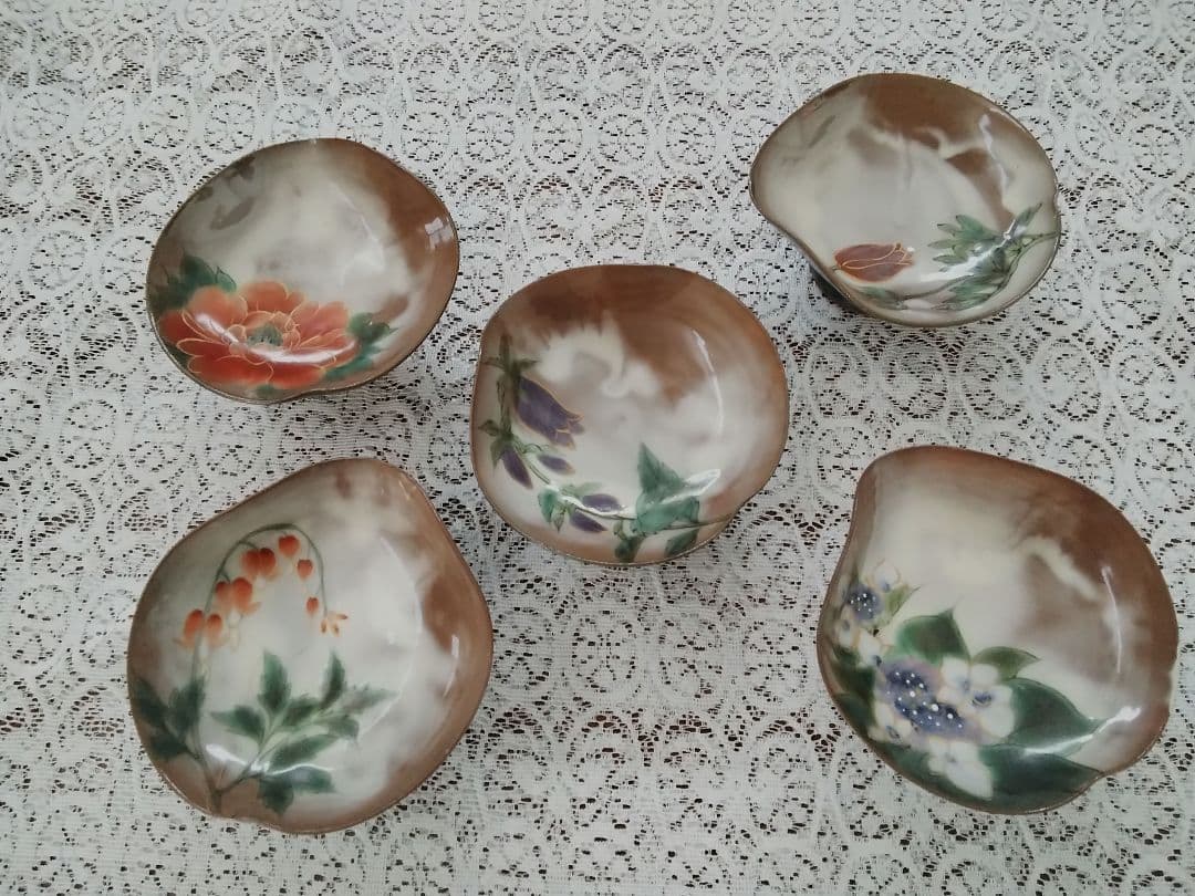 陶庵　デザート皿　5個セット 豆皿5枚セット 水引 結 / 虚空蔵窯