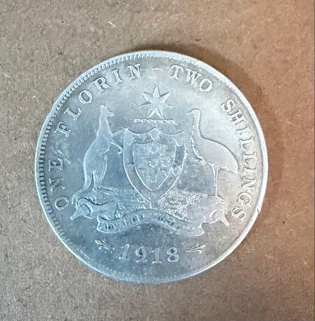 1918 m オーストラリア　1 フローリン　銀貨 Florin 1918, Coin from Australia - Online Coin Club