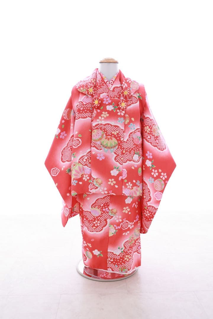 3歳七五三 美品！花柄着物 七五三3歳女の子特集○ 選べる7柄】七五三 着物 3歳 被布セット 女の子