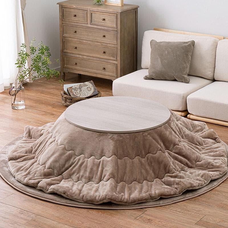 こたつ+布団掛　モネ68　 こたつ布団（掛けのみ） メレンゲタッチ　２点セット 楽天市場】木目調 丸型こたつ 折りたたみ 直径68cm 選べる掛布団【モネ