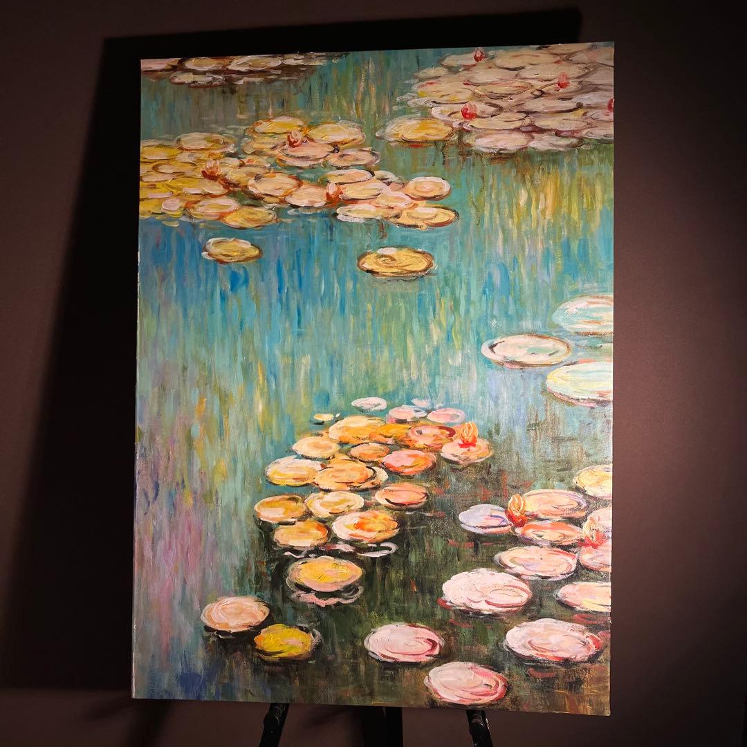 ★特大★ 手書き油絵 クロード・モネ 睡蓮 肉筆絵画 インテリア 油彩画 睡蓮の池 クロード·モネ | 油絵複製画 | KOSH mArt 日本