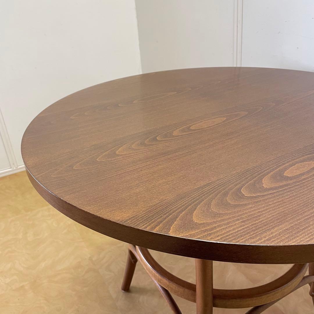 フランスベッド TON ダイニングテーブル 丸テーブル 曲木 アンティーク