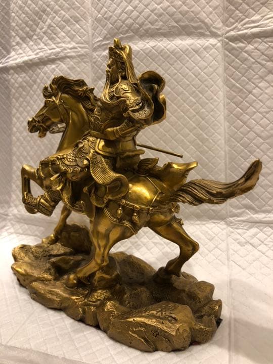 三国志 関羽像 フィギュア・置物 Amazon.co.jp: 関羽 置物【ブロンズ像・彩色】三国志関羽 フィギュア