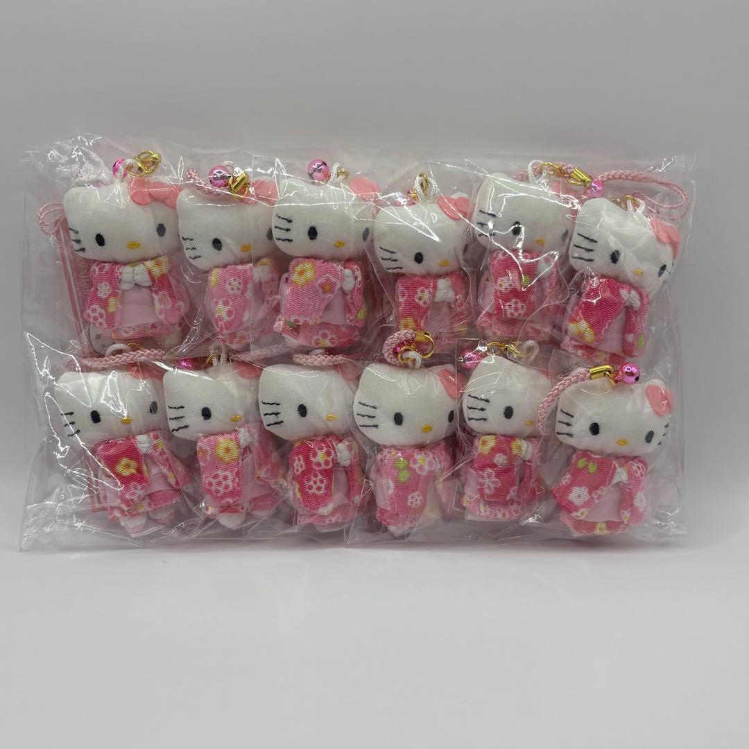 サンリオ　ハローキティ着物根付け12個セット はろーきてぃ きもの根付 12個組 ウエダウェブ