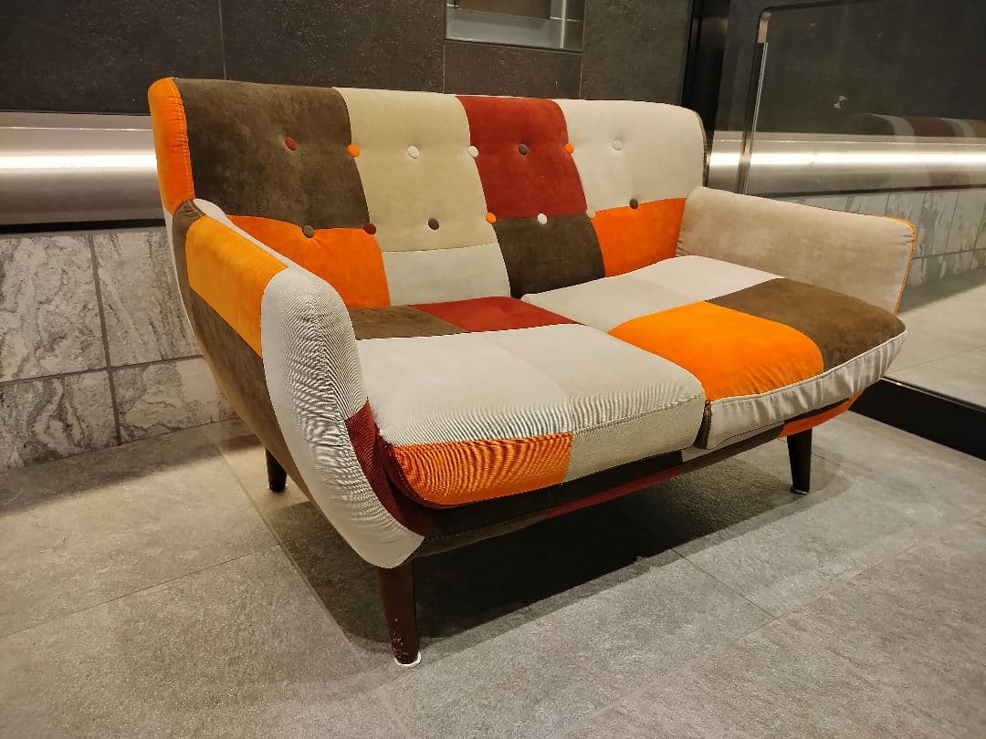 パッチワークデザイン　ソファー　二人掛け 2人掛け]ソファ｜パッチワーク風 ファブリック 通販【ニッセン】