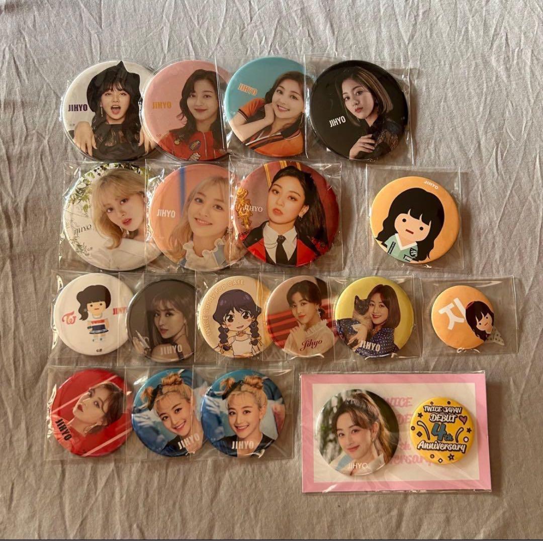 TWICE ジヒョ 缶バッジ 缶バッチ セット まとめ売り TWICE ジヒョ グッズ セット トレカ ポストカード 缶バッジ ジブリー