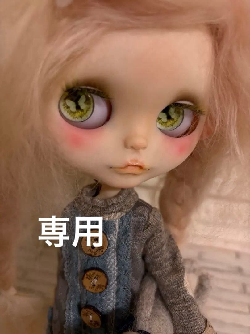 専用★選べるウィッグ★首傾げ★アイシードール★ネオサイズ22cmドール ブライス（Blythe） ネオブライス ウィッグ ブラントミディアム スノー