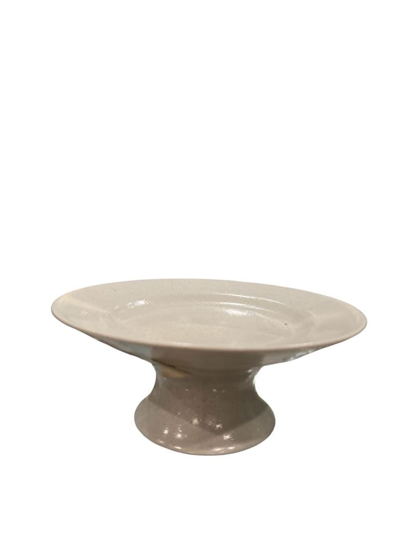 クリーム色 陶器 ケーキスタンド 約20.5cm アウトレット品 訳あり ケーキスタンド 2段 ゴールド 金 陶器製